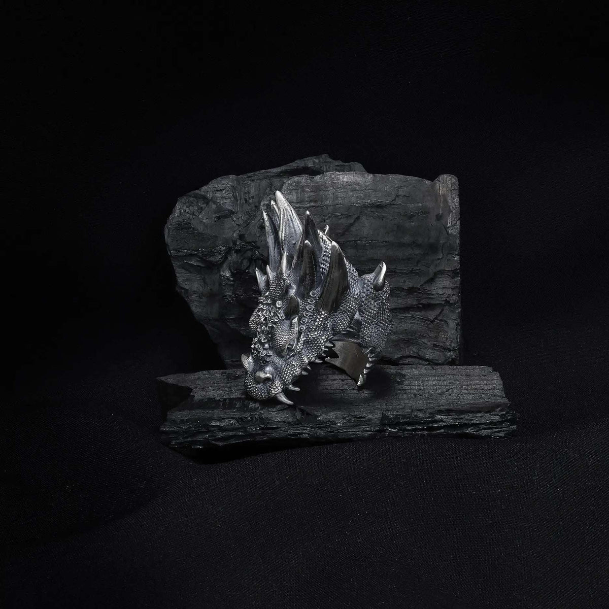 Sterling Silver Dragon Ring: Handmade Asian Mythology Jewelry   Charmora Jewelry