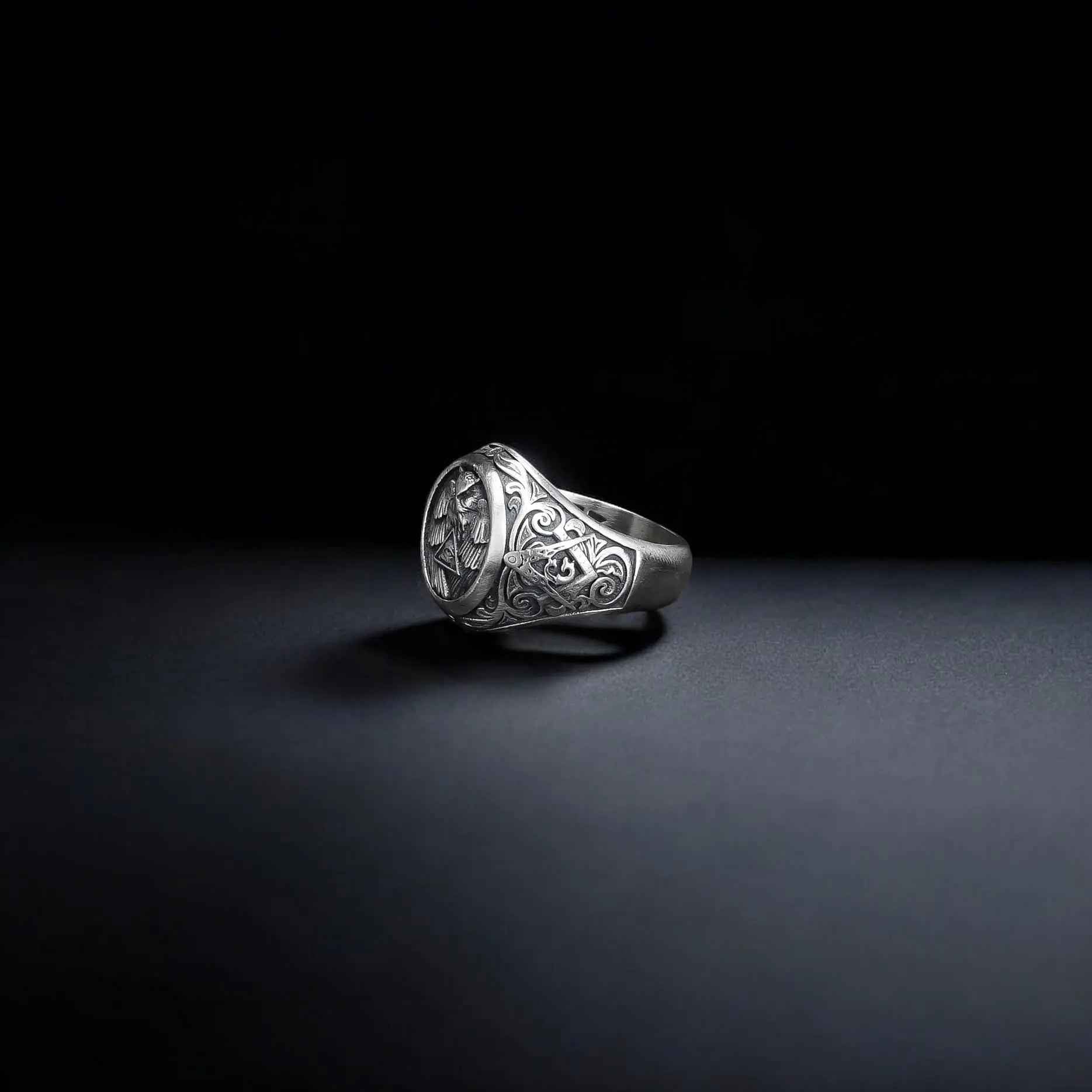 Sterling Silver Owl Ring: All-Seeing Eye Bird Jewelry