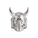 Traditional Mask Motif Signet Ring  Ring  Charmora Jewelry