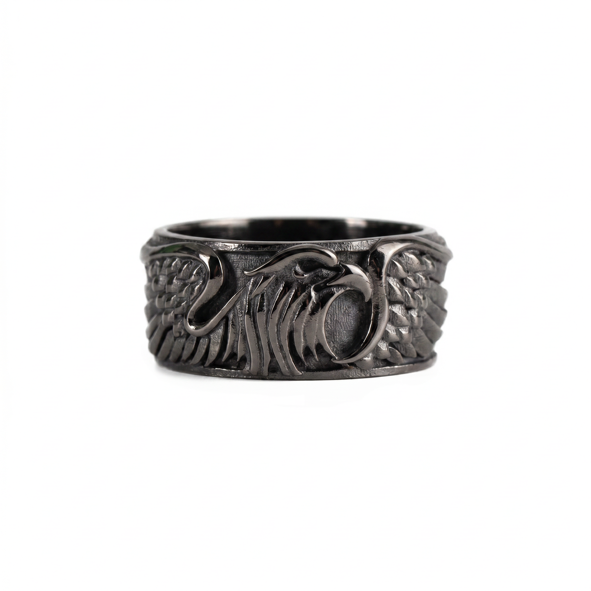 Sculpted Aquiline Form Winged Ring  Ring  Charmora Jewelry