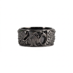 Sculpted Aquiline Form Winged Ring  Ring  Charmora Jewelry