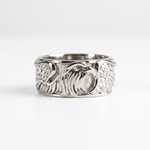 Sculpted Aquiline Form Winged Ring  Ring  Charmora Jewelry