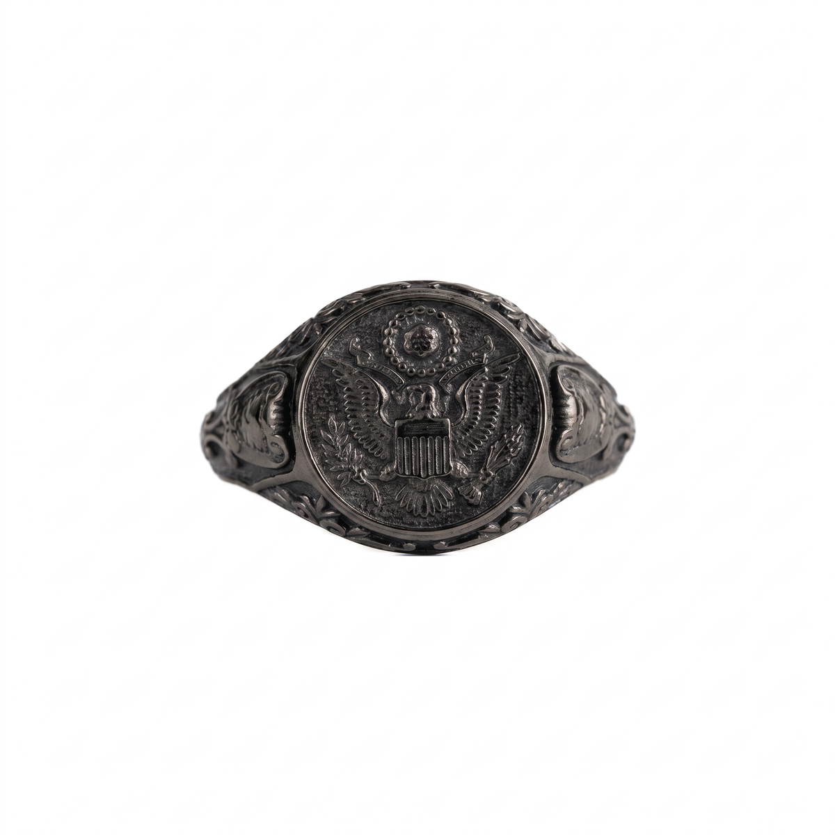 American Coat of Arms Eagle Crest Signet Ring  Ring  Charmora Jewelry