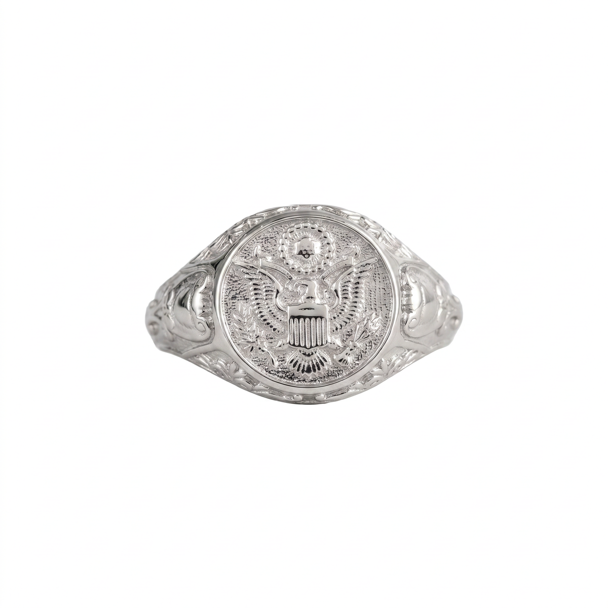 American Coat of Arms Eagle Crest Signet Ring  Ring  Charmora Jewelry