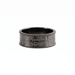 Brutalist Textured Motif Ring  Ring  Charmora Jewelry