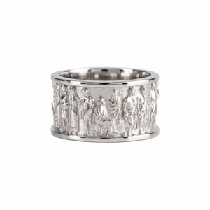 Ancient Roman Gladiator Relief Motif Ring  Ring  Charmora Jewelry