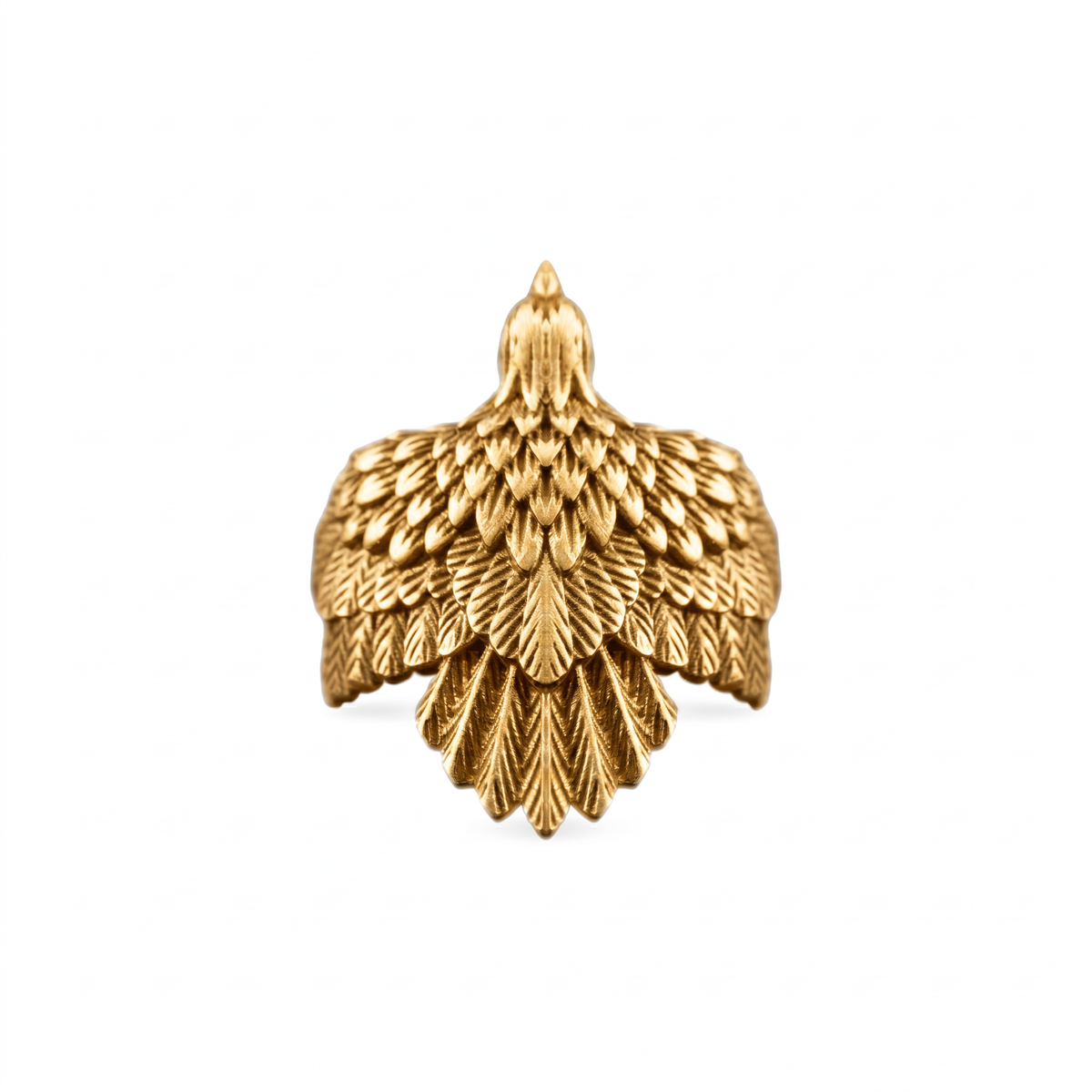 Eagle Wing Relief Motif Ring  Ring  Charmora Jewelry