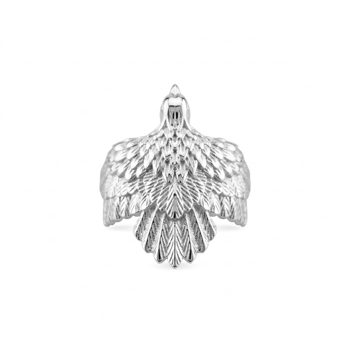 Eagle Wing Relief Motif Ring  Ring  Charmora Jewelry