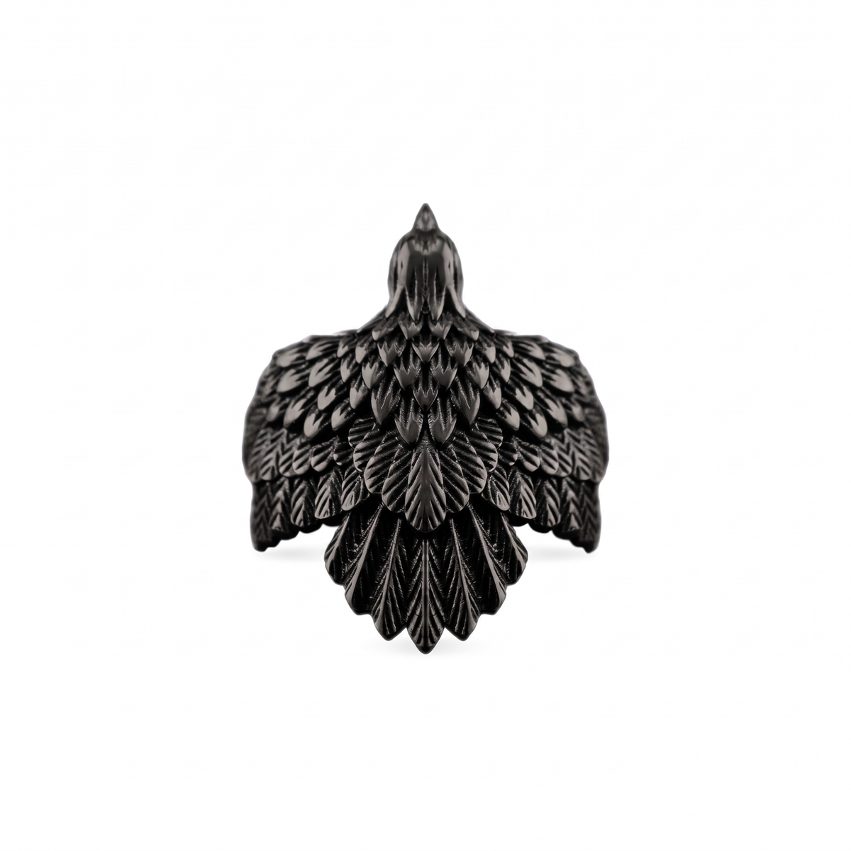 Eagle Wing Relief Motif Ring  Ring  Charmora Jewelry