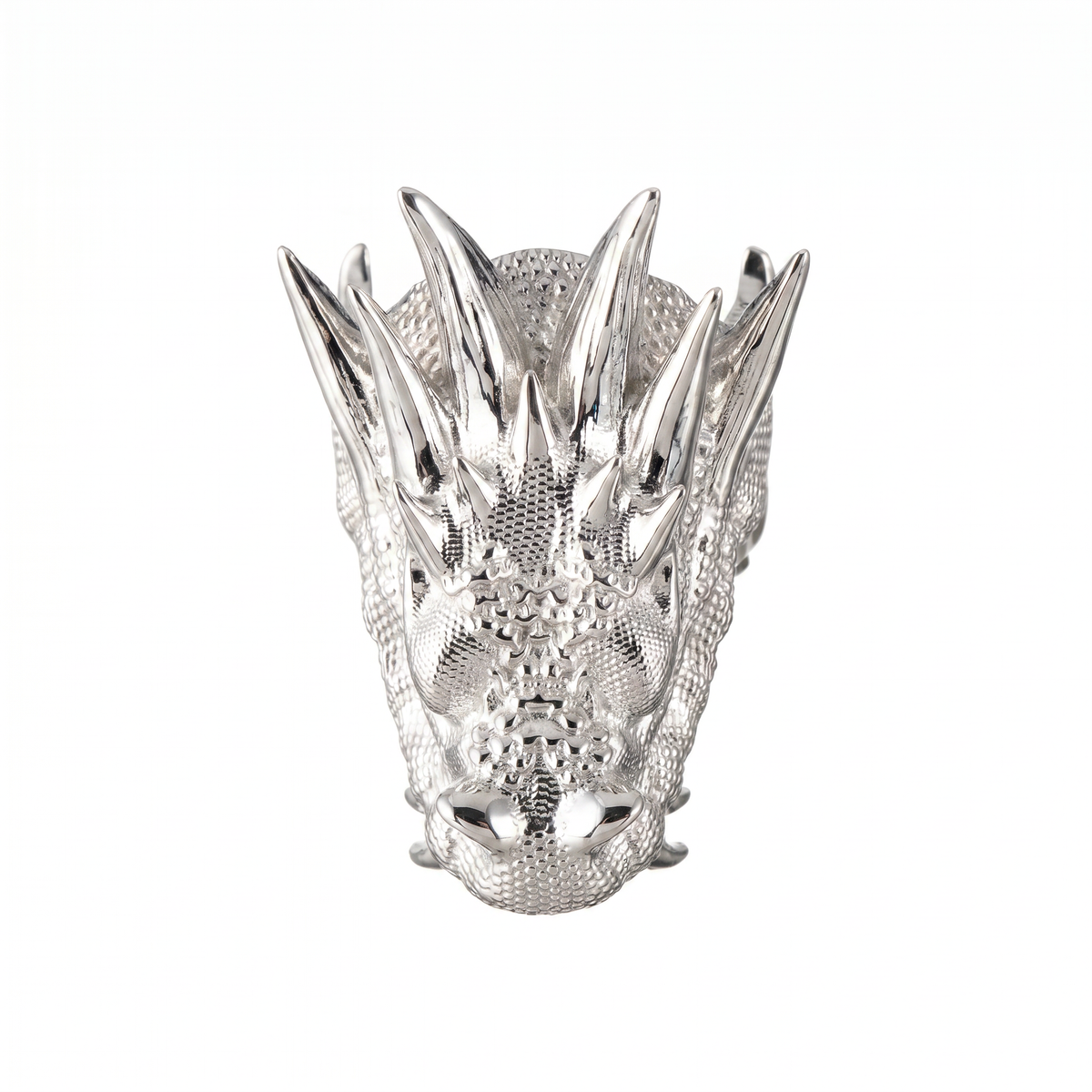 Sculpted Dragon Head Ring  Ring  Charmora Jewelry