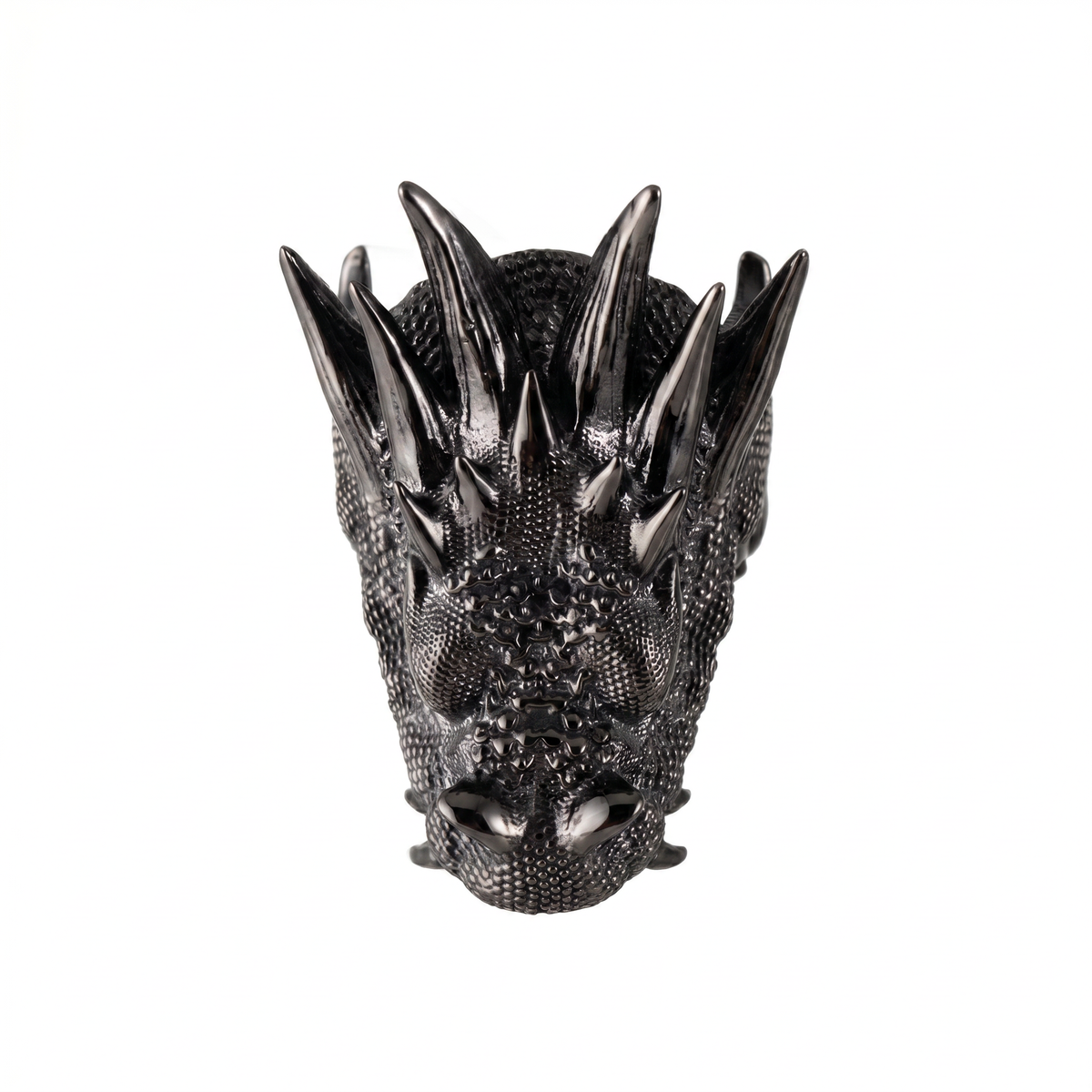 Sculpted Dragon Head Ring  Ring  Charmora Jewelry