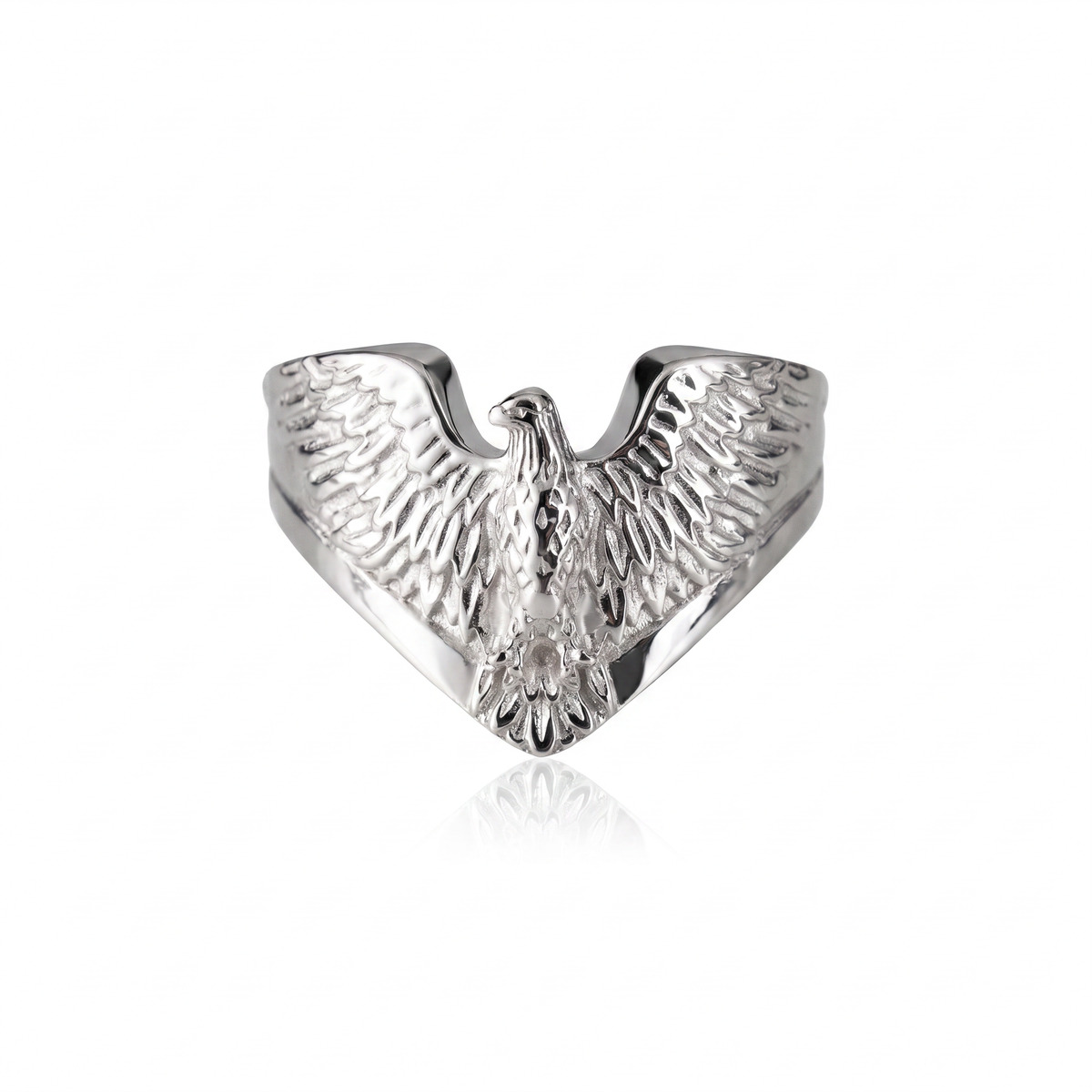 Winged Eagle Signet Ring  Ring  Charmora Jewelry