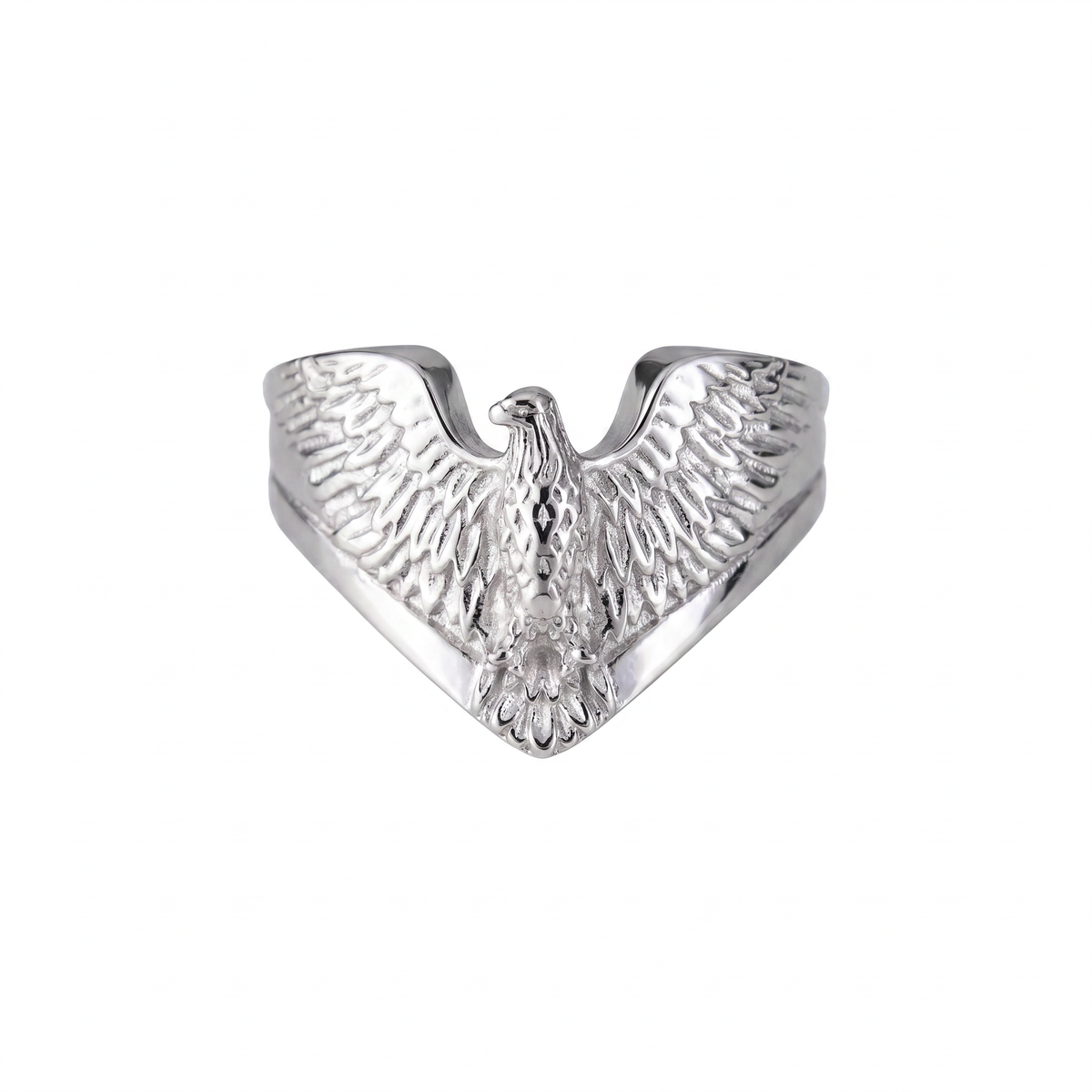 Winged Eagle Signet Ring  Ring  Charmora Jewelry