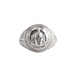 Spartan Helmet Relief Motif Signet Ring  Ring  Charmora Jewelry