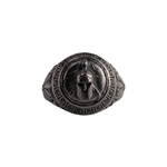 Spartan Helmet Relief Motif Signet Ring  Ring  Charmora Jewelry