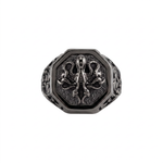 Detailed Octopus Tentacle Signet Ring  Ring  Charmora Jewelry
