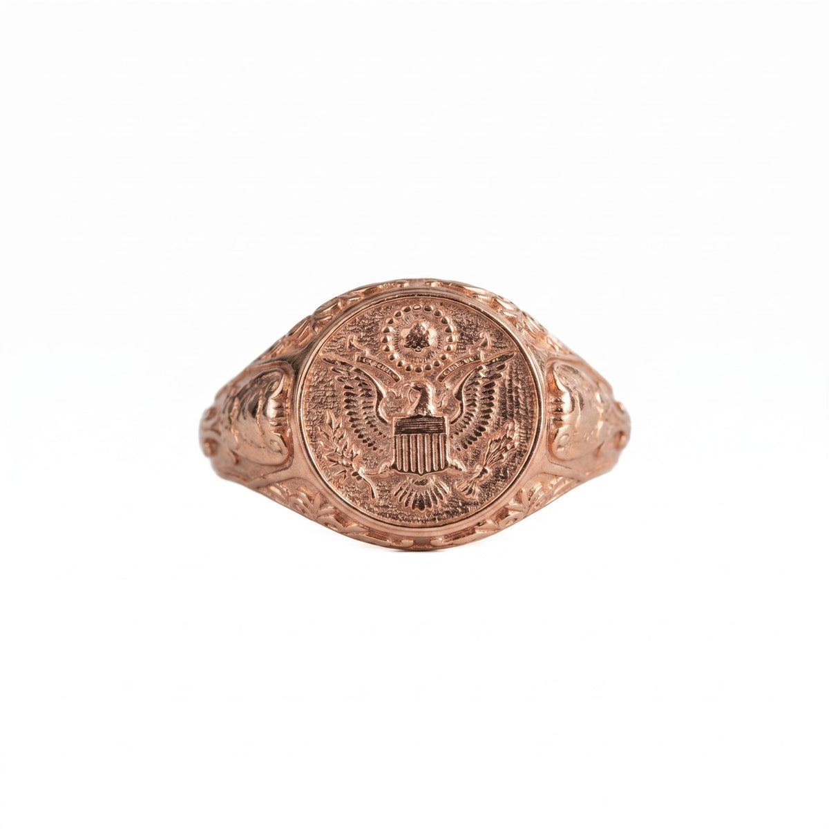 American Coat of Arms Eagle Crest Signet Ring  Ring  Charmora Jewelry