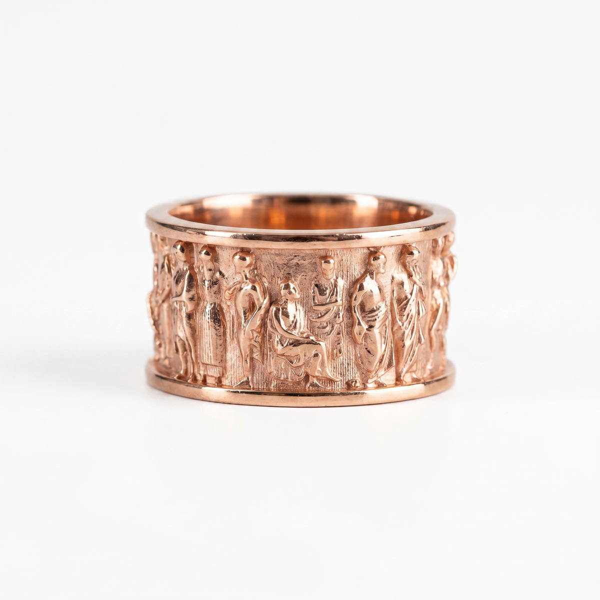 Ancient Roman Gladiator Relief Motif Ring  Ring  Charmora Jewelry