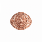 Sculpted Lion Head Signet Ring  Ring  Charmora Jewelry