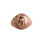Spartan Helmet Relief Motif Signet Ring  Ring  Charmora Jewelry