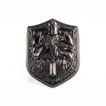 Knight Crusader Relief Motif Ring  Ring  Charmora Jewelry
