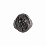 Saint Christopher Relief Signet Ring  Ring  Charmora Jewelry