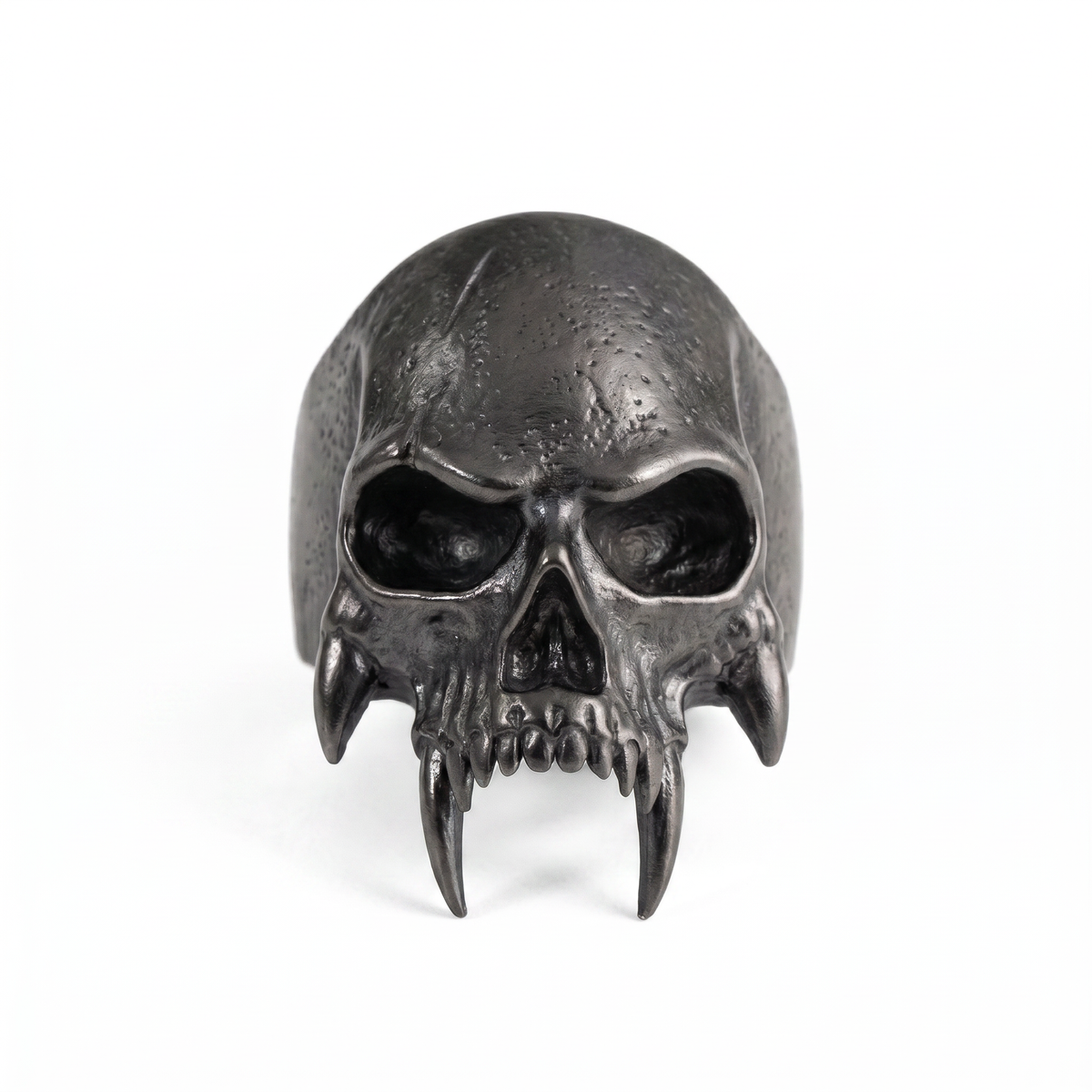 Sculpted Skeletal Profile Statement Ring  Ring  Charmora Jewelry