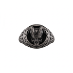Demon Horns Relief Motif Ring  Ring  Charmora Jewelry
