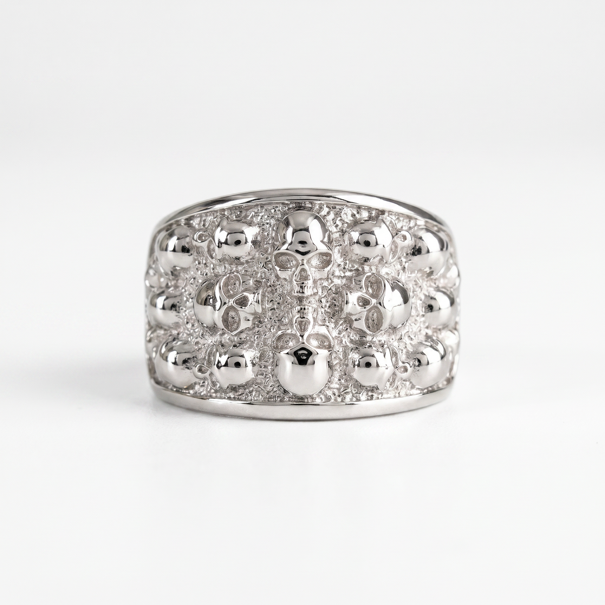 Figurative Skeletal Motif Band Ring  Ring  Charmora Jewelry