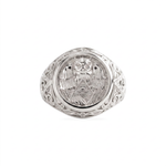 Athena Owl Relief Motif Signet Ring  Ring  Charmora Jewelry