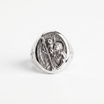 Saint Christopher Relief Signet Ring  Ring  Charmora Jewelry