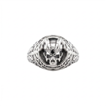 Demon Horns Relief Motif Ring  Ring  Charmora Jewelry