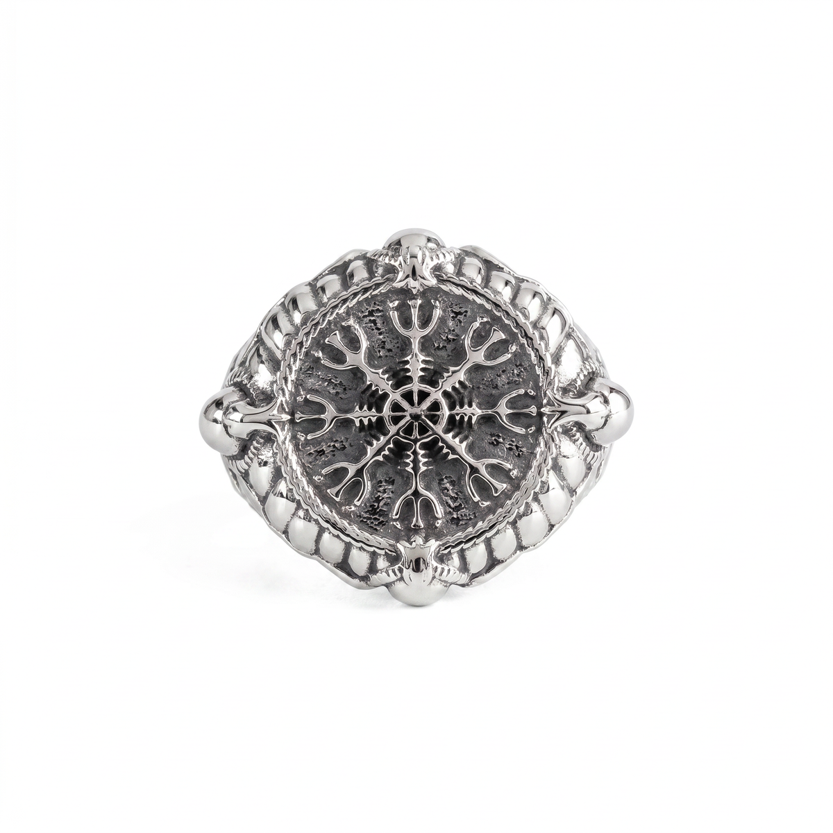 Runic Geometric Symbol Motif Ring  Ring  Charmora Jewelry