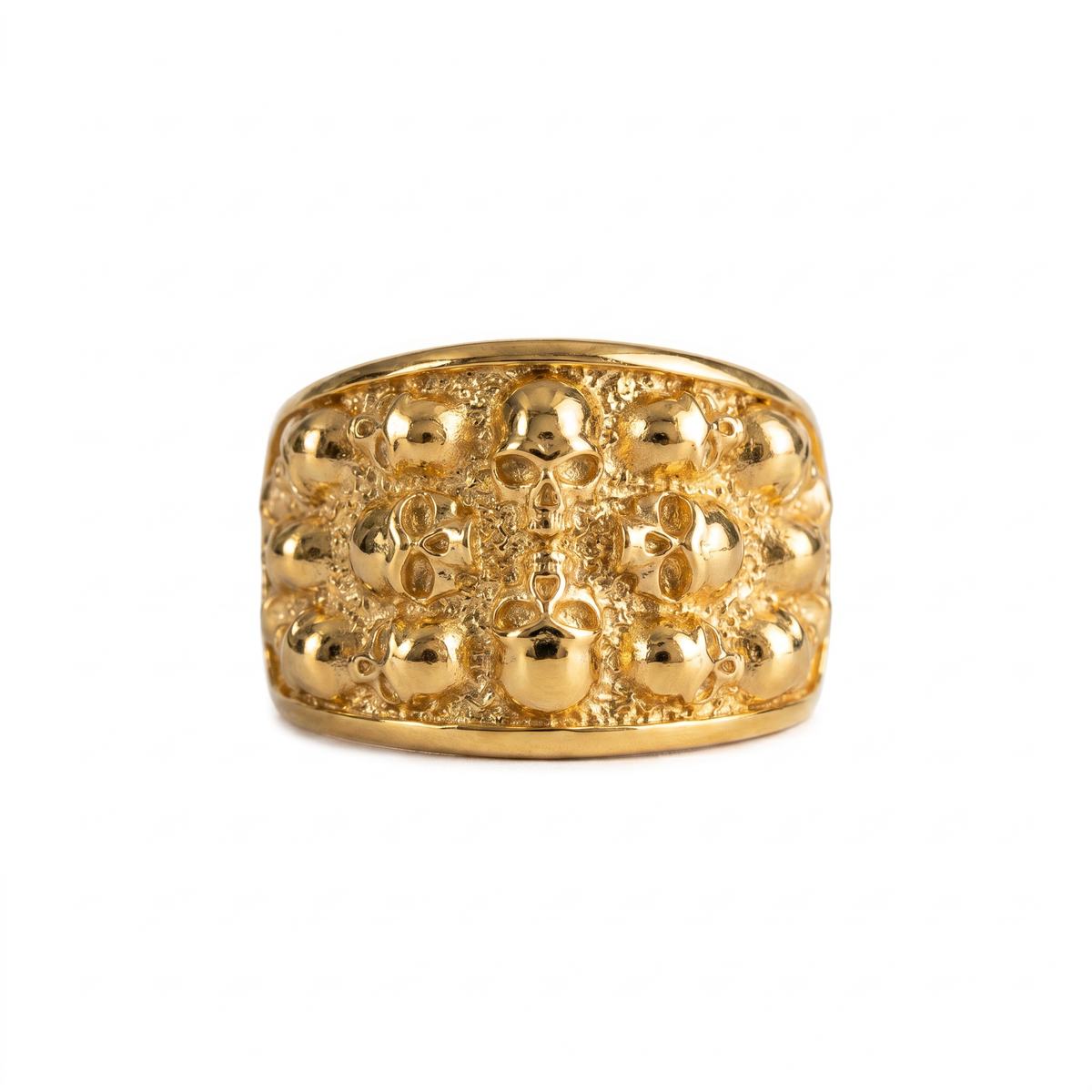 Figurative Skeletal Motif Band Ring  Ring  Charmora Jewelry