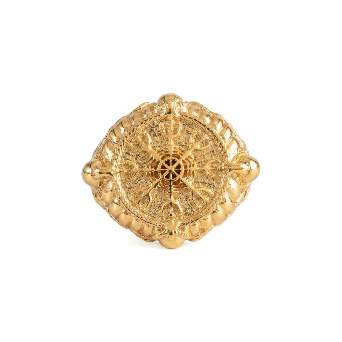 Runic Geometric Symbol Motif Ring  Ring  Charmora Jewelry