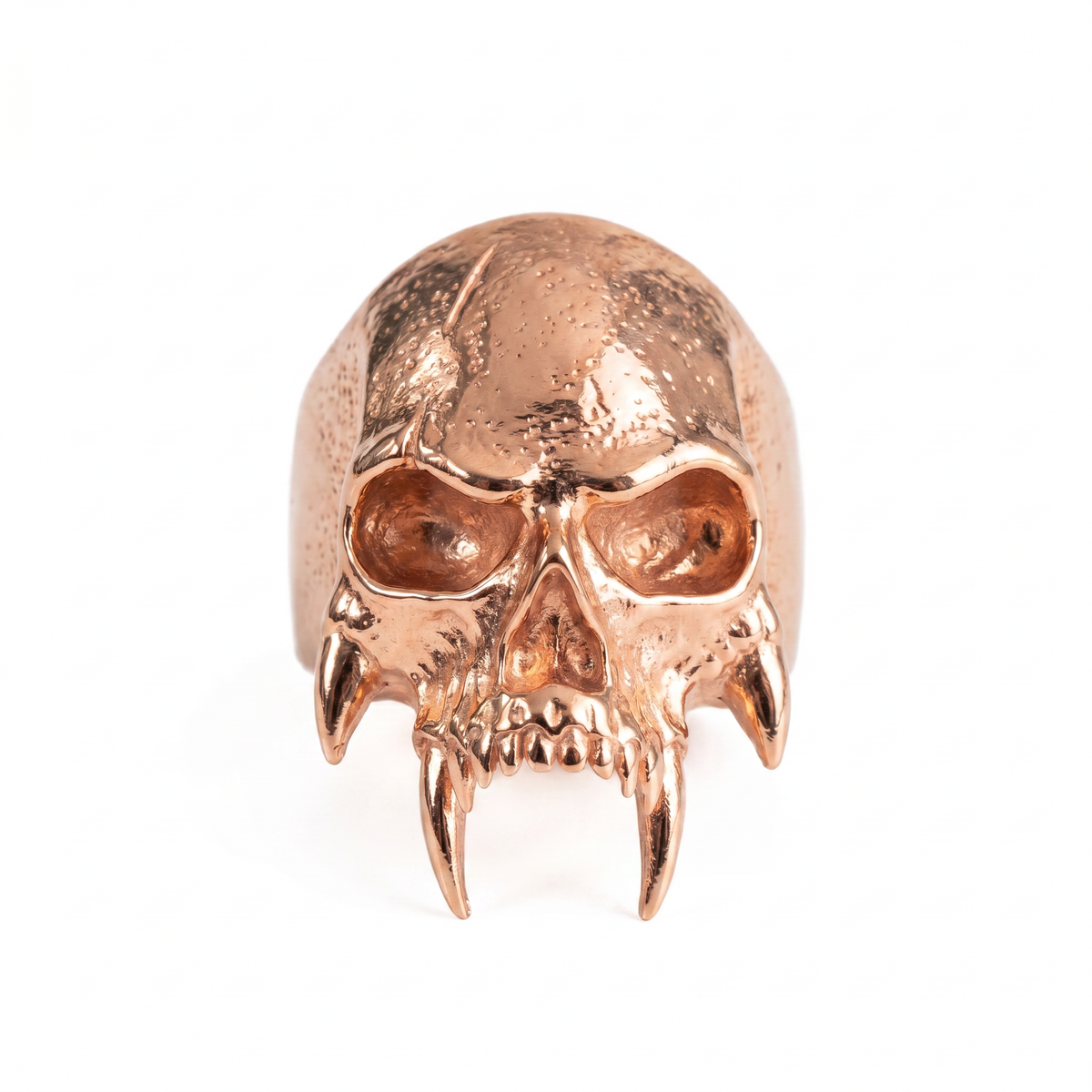 Sculpted Skeletal Profile Statement Ring  Ring  Charmora Jewelry