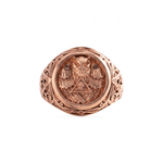 Athena Owl Relief Motif Signet Ring  Ring  Charmora Jewelry