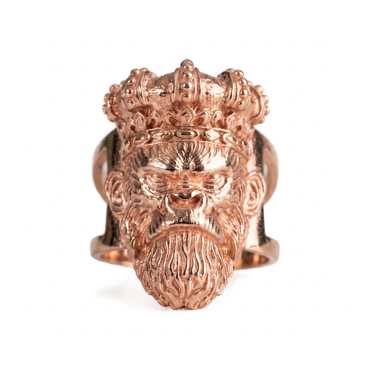 Sculpted Gorilla Head Figurative Ring  Ring  Charmora Jewelry