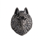 Wolf Head Relief Motif Signet Ring  Ring  Charmora Jewelry