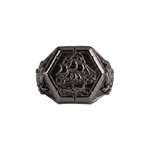 Viking Pirate Sailboat Motif Ring  Ring  Charmora Jewelry