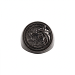 Witcher Wolf Relief Signet Ring  Ring  Charmora Jewelry