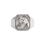 Viking Bear Relief Signet Ring  Ring  Charmora Jewelry