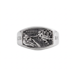Creation of Adam Relief Signet Ring  Ring  Charmora Jewelry