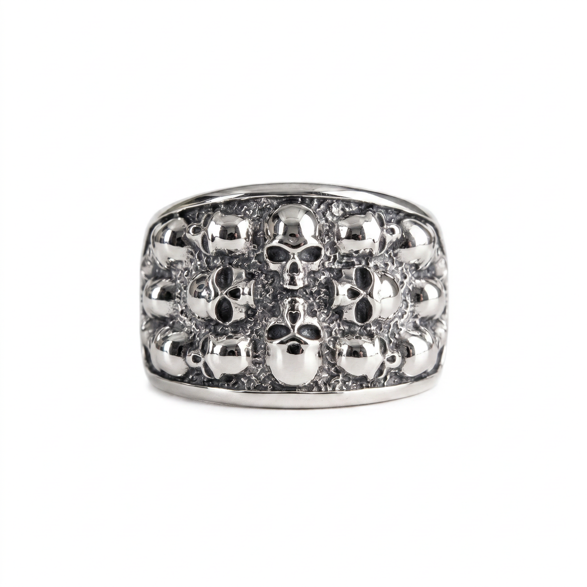 Figurative Skeletal Motif Band Ring  Ring  Charmora Jewelry