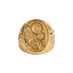 Industrial Mechanical Gear Motif Ring  Ring  Charmora Jewelry
