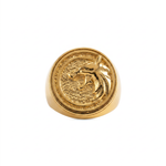 Witcher Wolf Relief Signet Ring  Ring  Charmora Jewelry