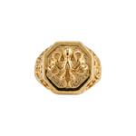 Detailed Octopus Tentacle Signet Ring  Ring  Charmora Jewelry