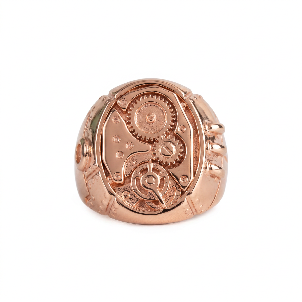 Industrial Mechanical Gear Motif Ring  Ring  Charmora Jewelry