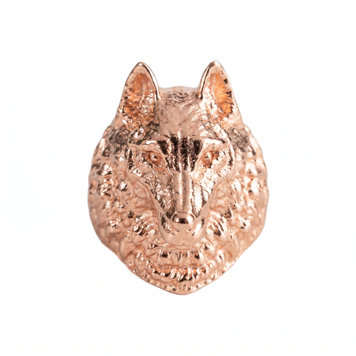 Wolf Head Relief Motif Signet Ring  Ring  Charmora Jewelry