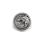 Witcher Wolf Relief Signet Ring  Ring  Charmora Jewelry